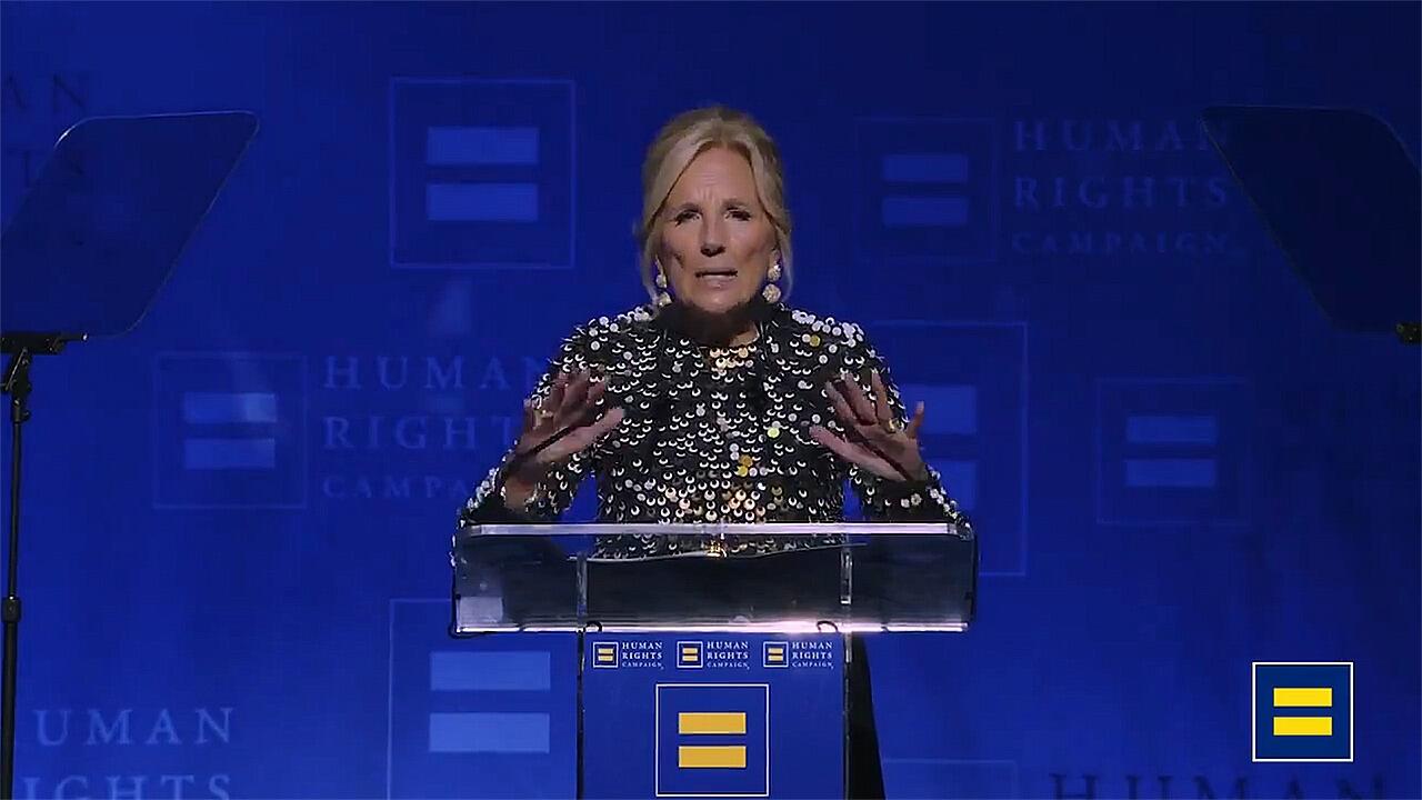 During a speech at the Human Rights Campaign Dinner in LA Sunday, Jill ...