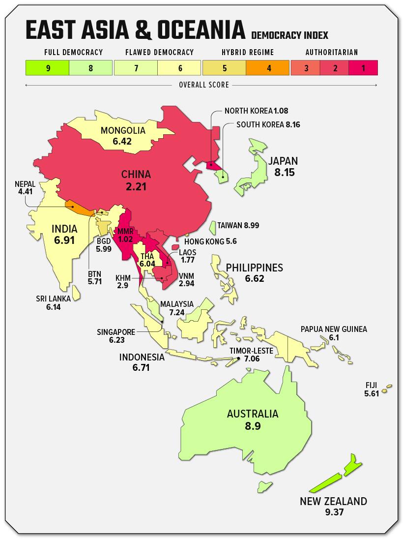 Mapped: The State Of Global Democracy In 2022 :: Grabien News