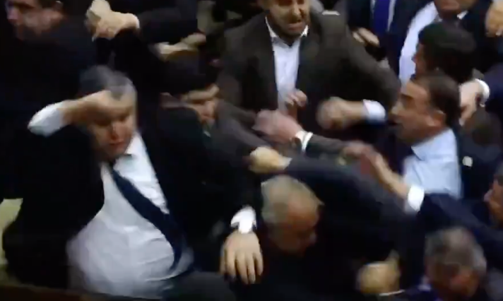 "Let's Get Ready To Rumble," Armenian Parliament-Style: Fists And Chairs Fly In All-Out Brawl